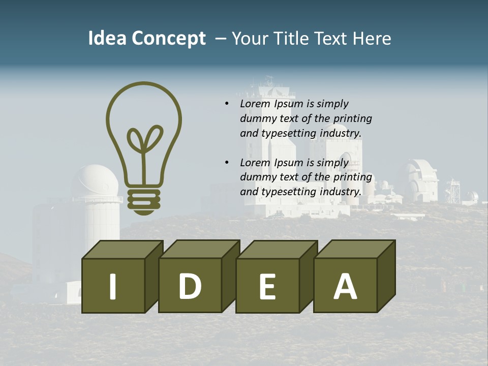 Heaven Volcano Blue PowerPoint Template