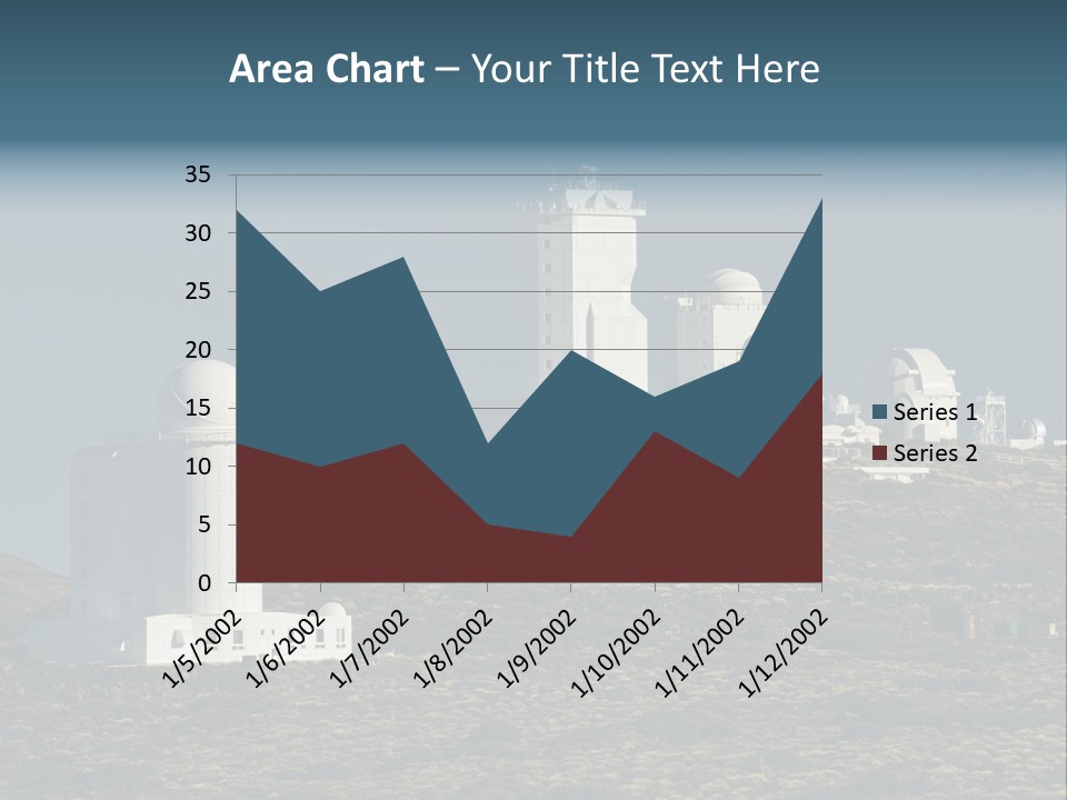 Heaven Volcano Blue PowerPoint Template