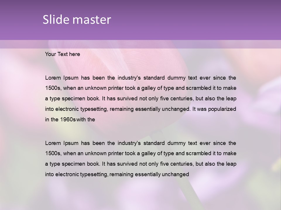Floral Lilac Pretty PowerPoint Template