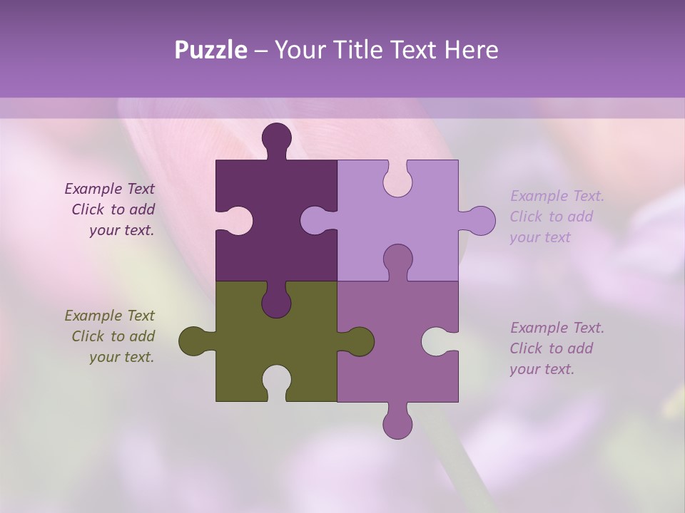 Floral Lilac Pretty PowerPoint Template