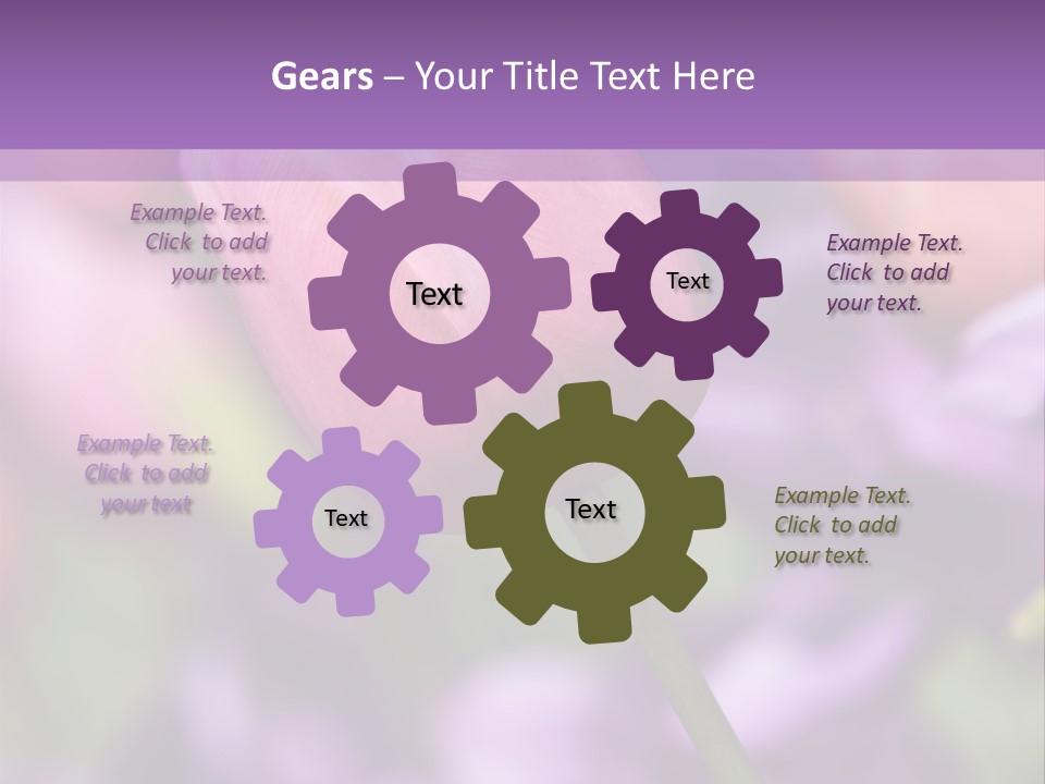 Floral Lilac Pretty PowerPoint Template