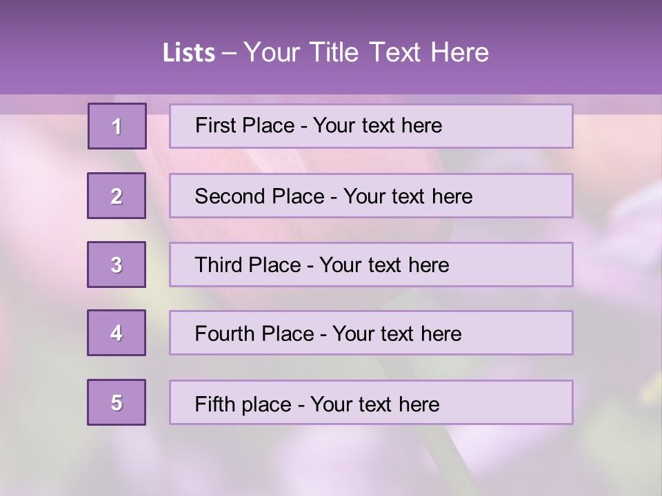 Floral Lilac Pretty PowerPoint Template