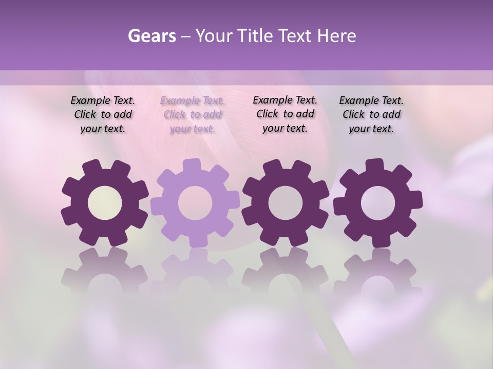 Floral Lilac Pretty PowerPoint Template