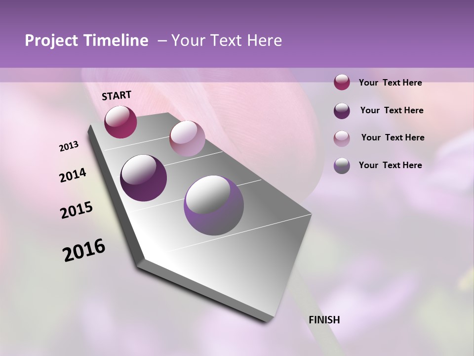 Floral Lilac Pretty PowerPoint Template