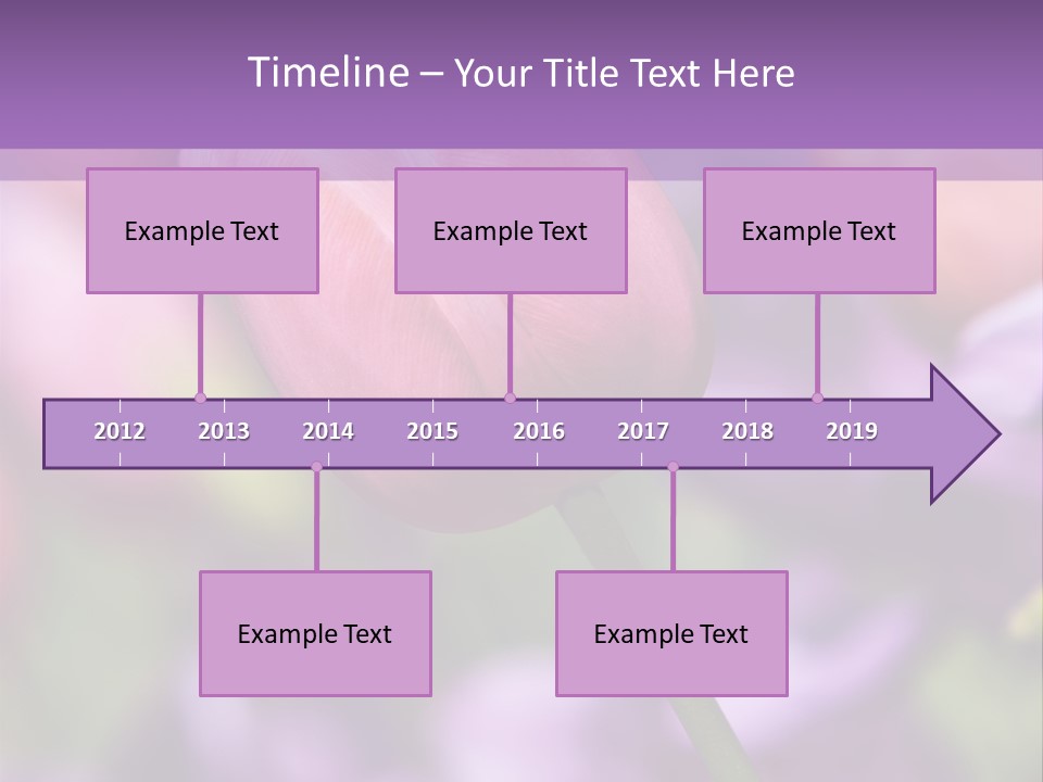 Floral Lilac Pretty PowerPoint Template