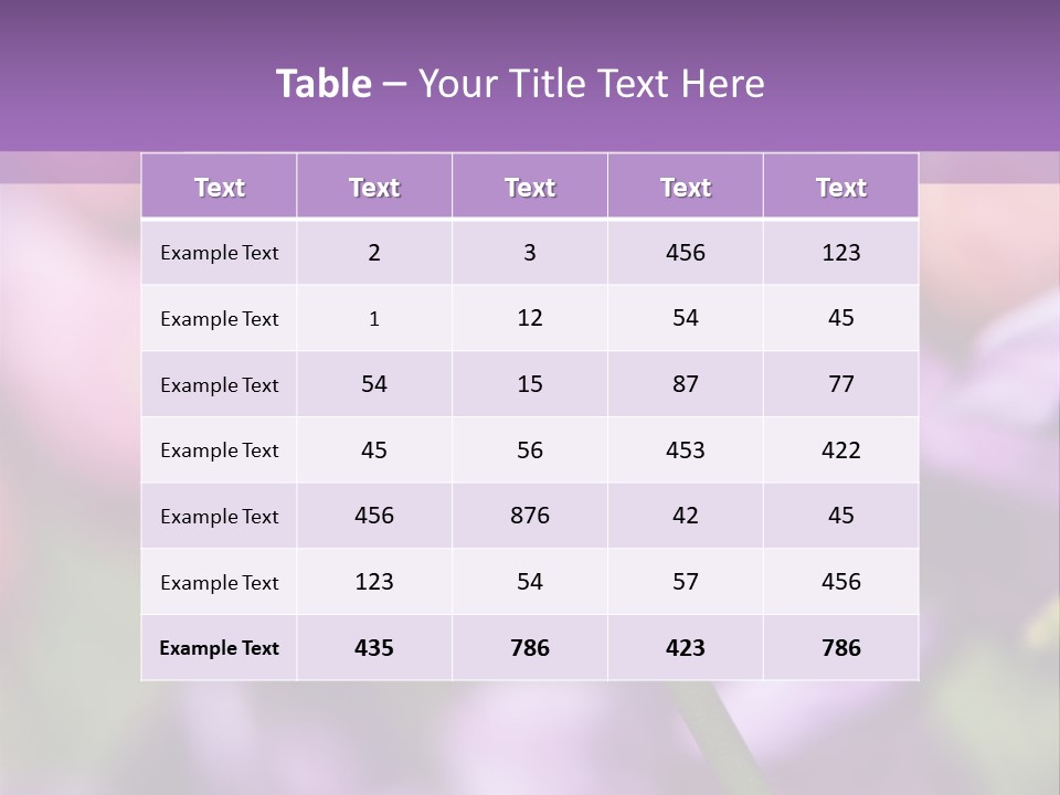 Floral Lilac Pretty PowerPoint Template