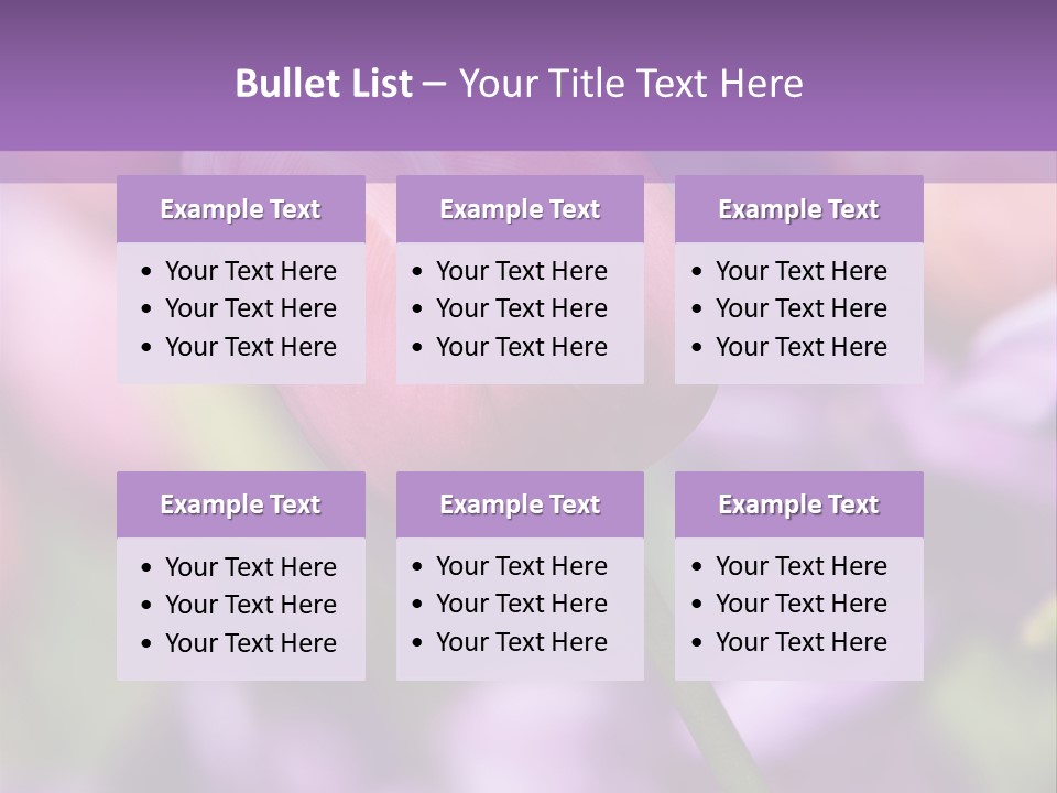 Floral Lilac Pretty PowerPoint Template