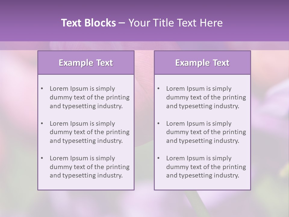 Floral Lilac Pretty PowerPoint Template