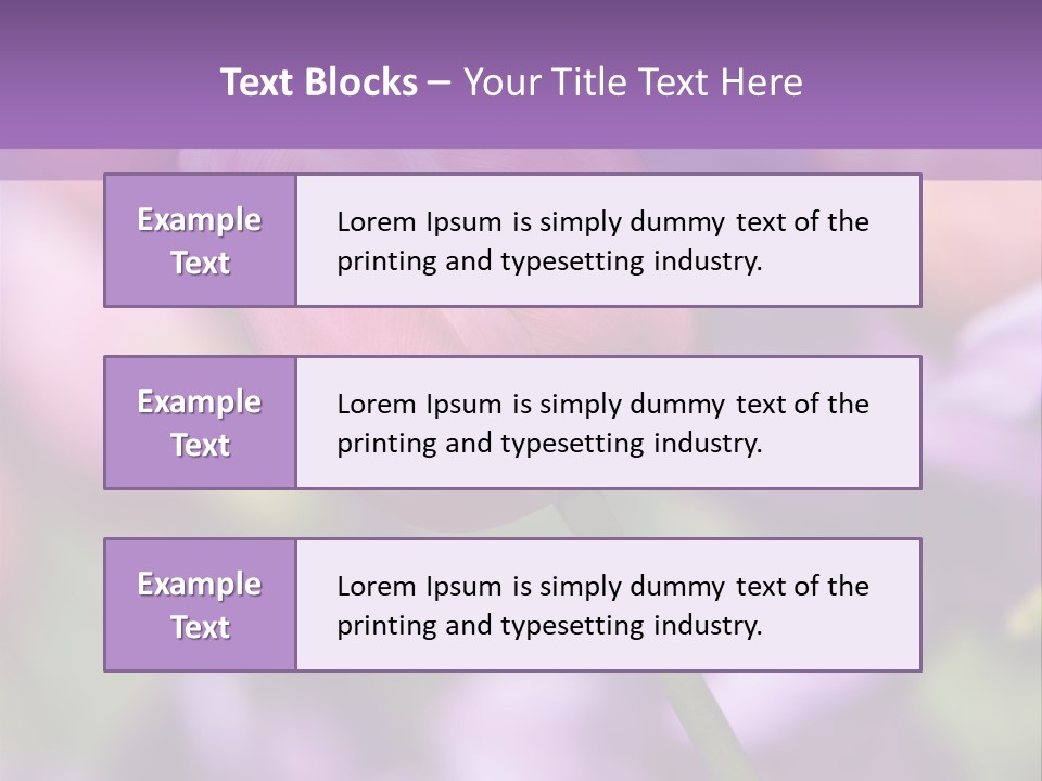 Floral Lilac Pretty PowerPoint Template