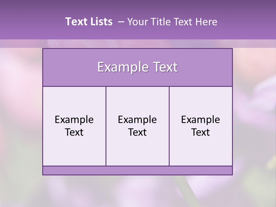 Floral Lilac Pretty PowerPoint Template