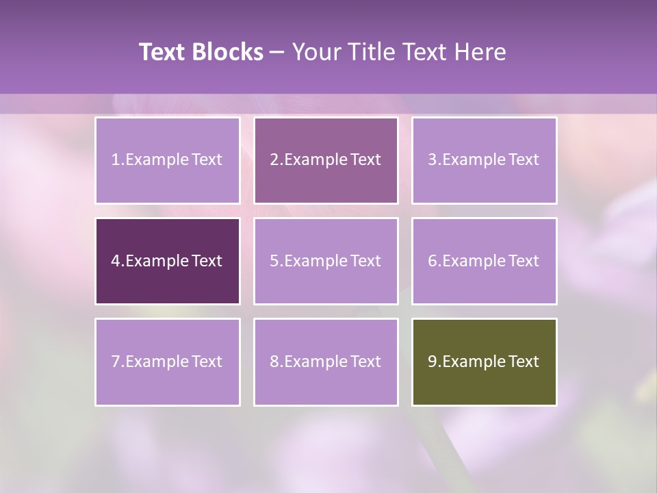 Floral Lilac Pretty PowerPoint Template