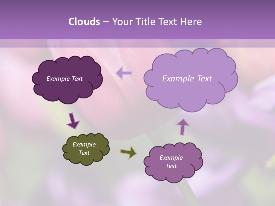 Floral Lilac Pretty PowerPoint Template