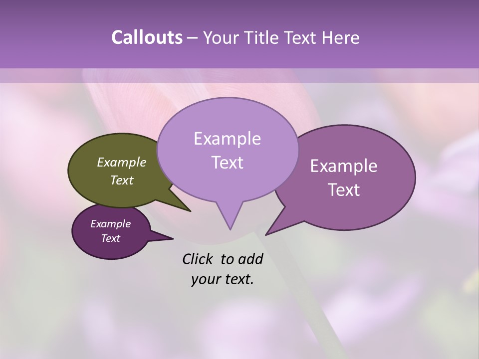 Floral Lilac Pretty PowerPoint Template