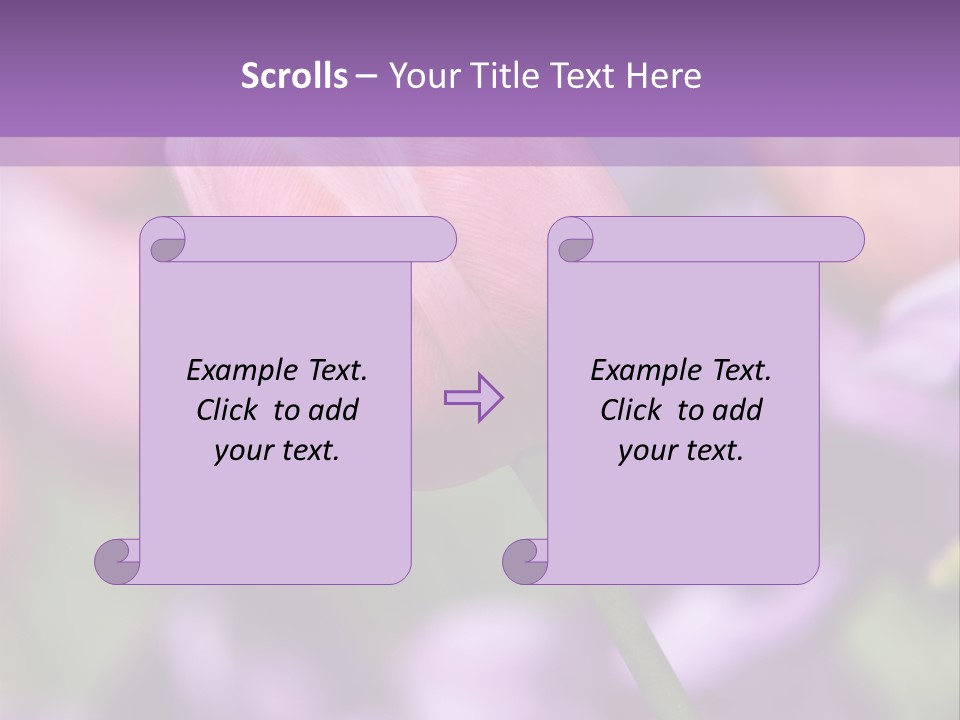 Floral Lilac Pretty PowerPoint Template