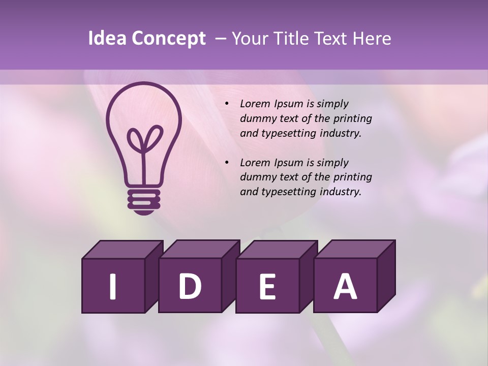 Floral Lilac Pretty PowerPoint Template