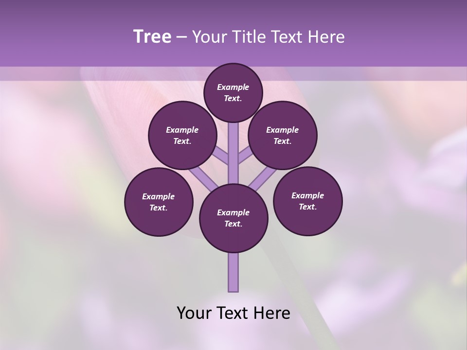 Floral Lilac Pretty PowerPoint Template