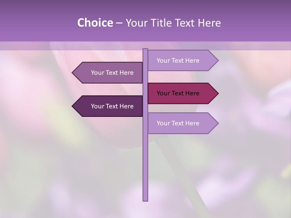 Floral Lilac Pretty PowerPoint Template