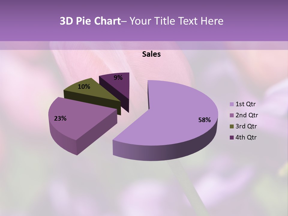 Floral Lilac Pretty PowerPoint Template