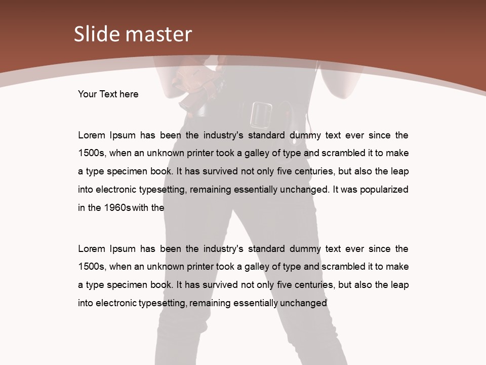 Pistol Standing Female PowerPoint Template