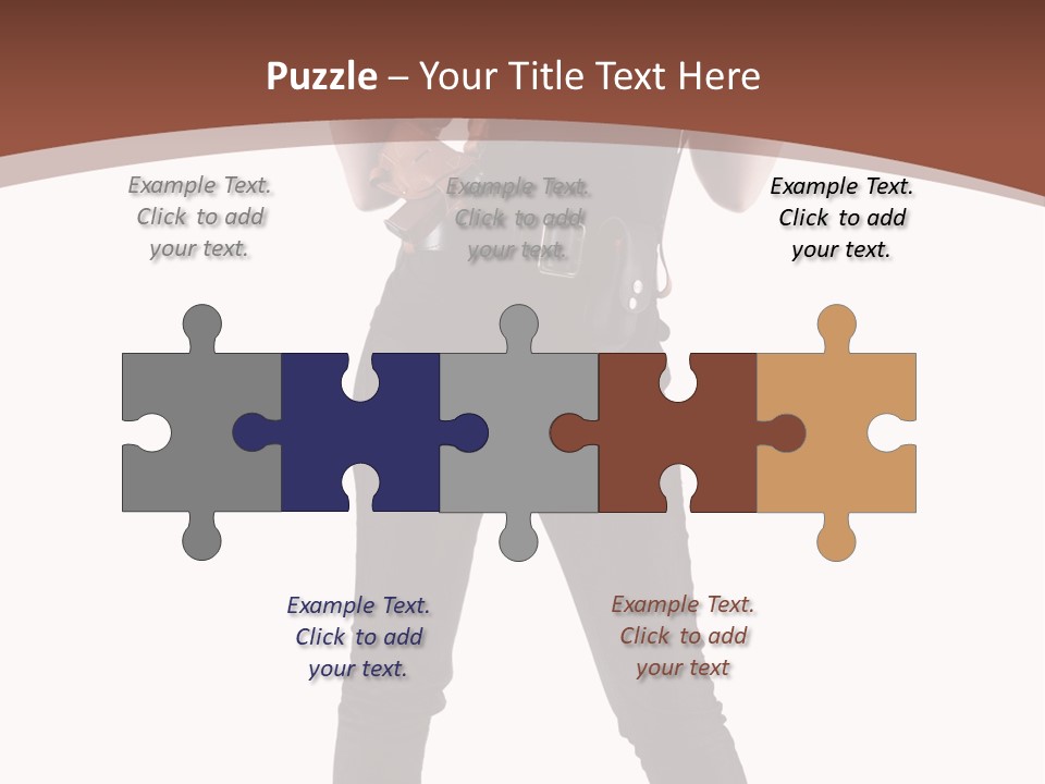 Pistol Standing Female PowerPoint Template