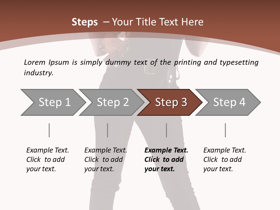 Pistol Standing Female PowerPoint Template