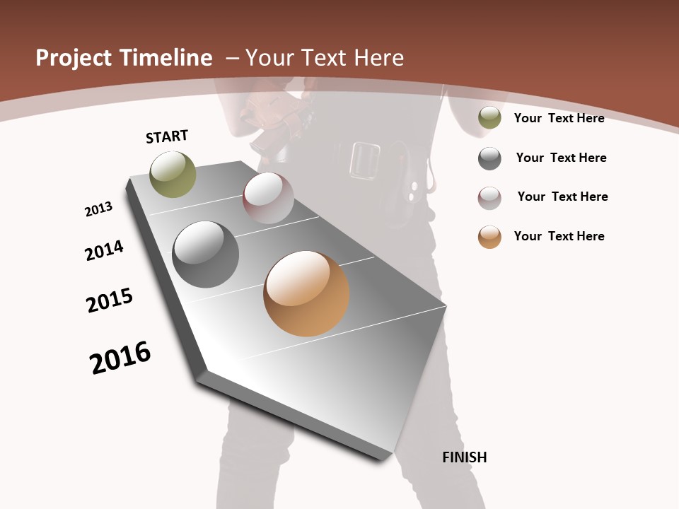 Pistol Standing Female PowerPoint Template