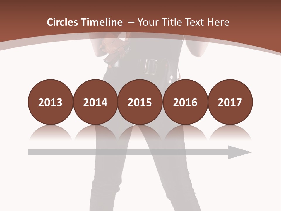 Pistol Standing Female PowerPoint Template