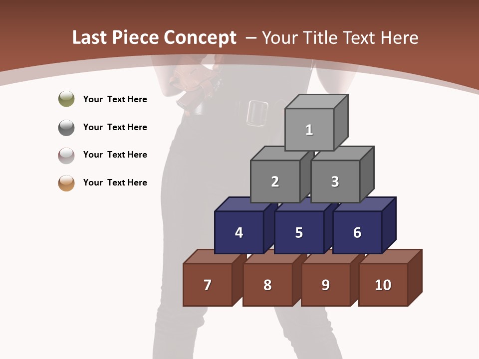 Pistol Standing Female PowerPoint Template