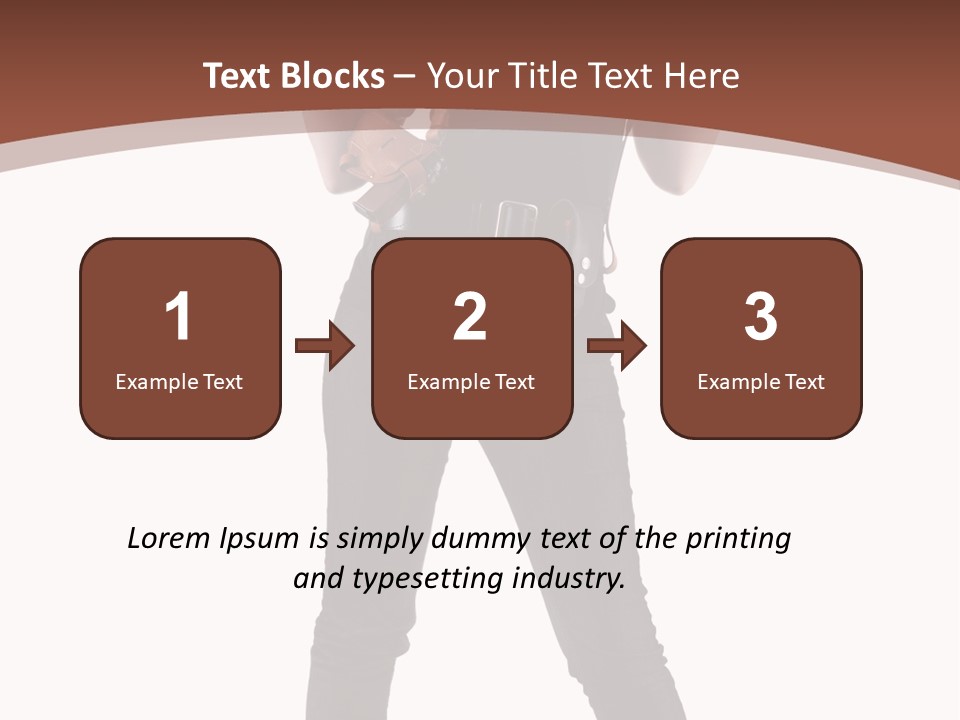 Pistol Standing Female PowerPoint Template