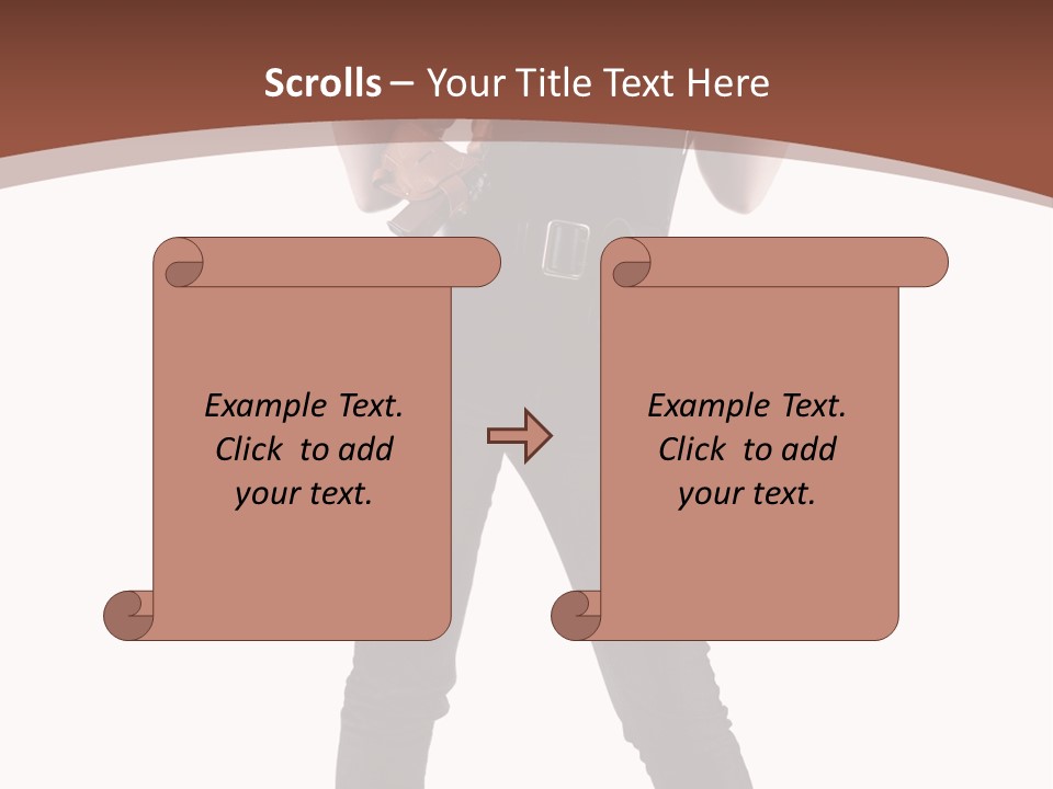 Pistol Standing Female PowerPoint Template