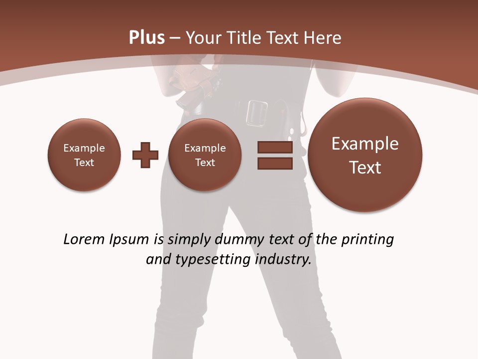 Pistol Standing Female PowerPoint Template