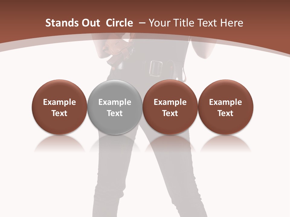 Pistol Standing Female PowerPoint Template