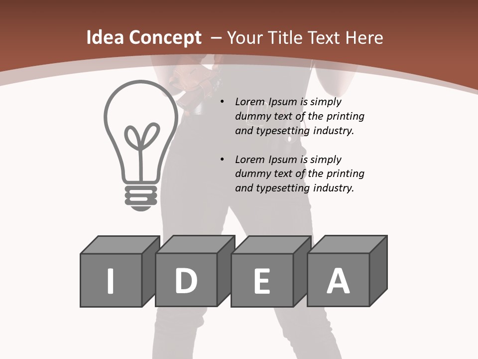 Pistol Standing Female PowerPoint Template