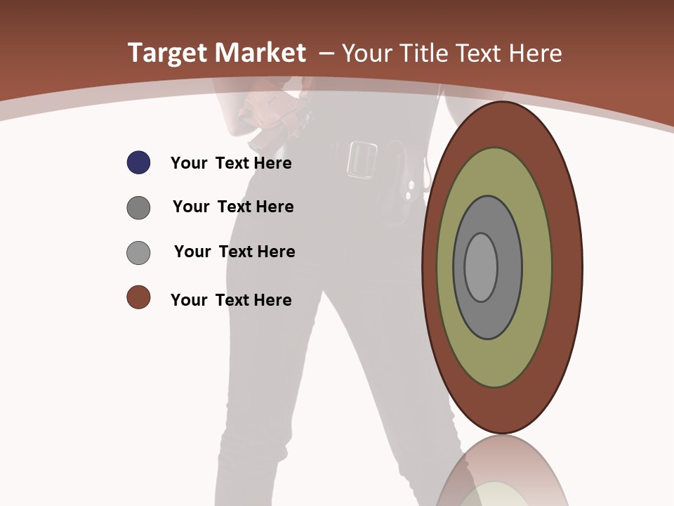 Pistol Standing Female PowerPoint Template