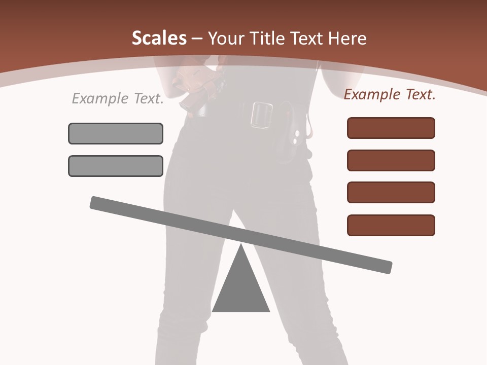 Pistol Standing Female PowerPoint Template