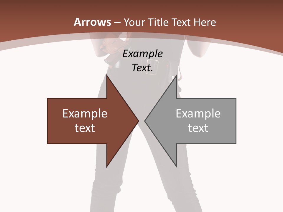 Pistol Standing Female PowerPoint Template