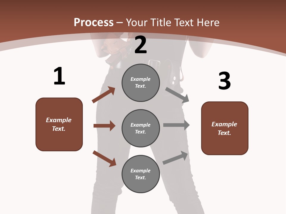 Pistol Standing Female PowerPoint Template