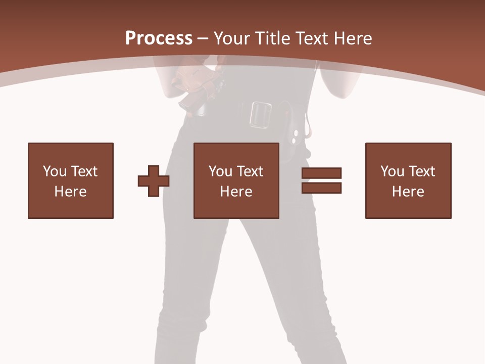 Pistol Standing Female PowerPoint Template