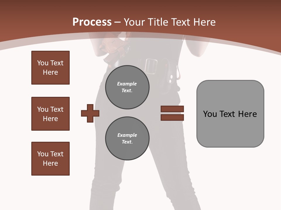 Pistol Standing Female PowerPoint Template