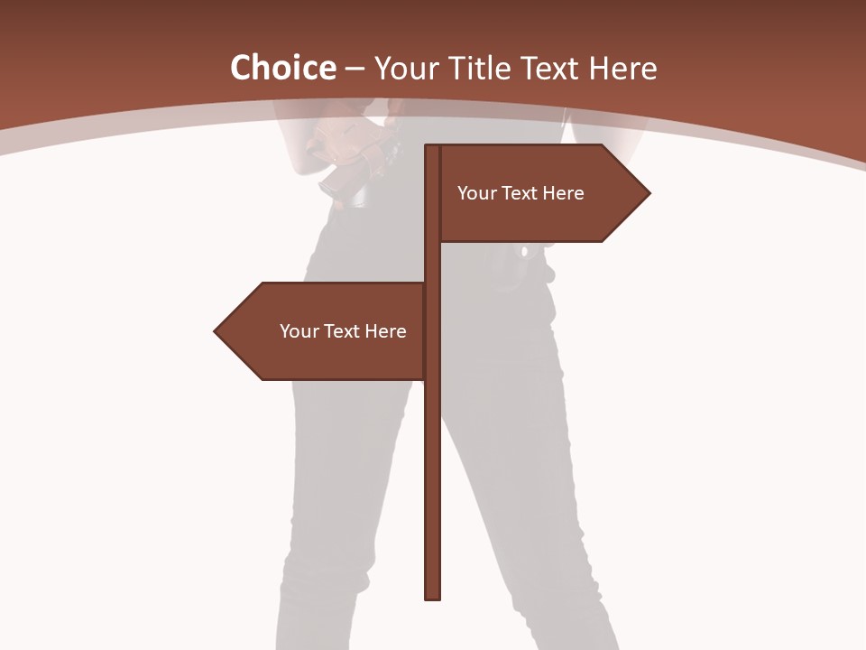 Pistol Standing Female PowerPoint Template