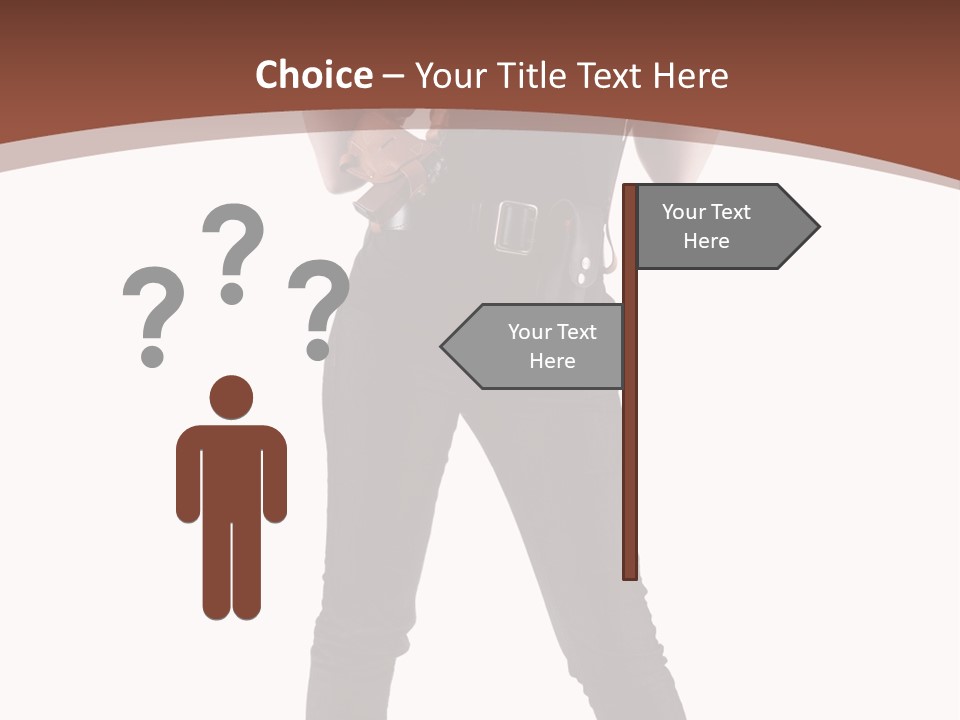 Pistol Standing Female PowerPoint Template