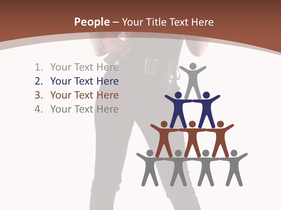 Pistol Standing Female PowerPoint Template