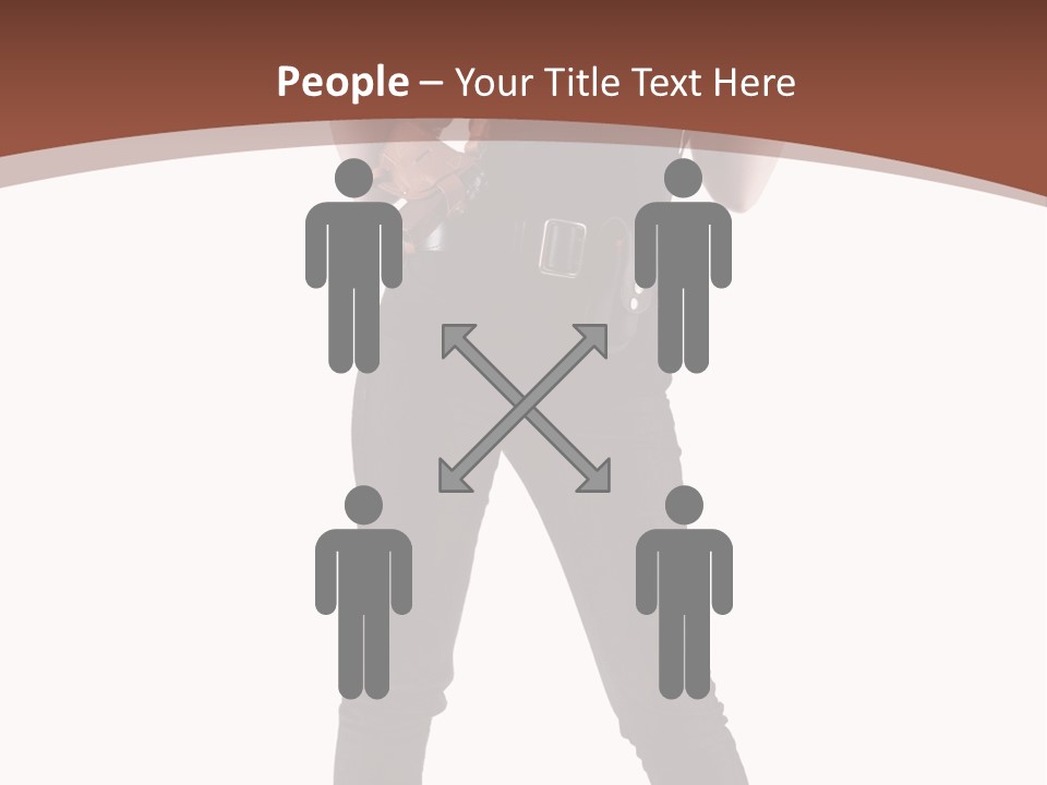 Pistol Standing Female PowerPoint Template