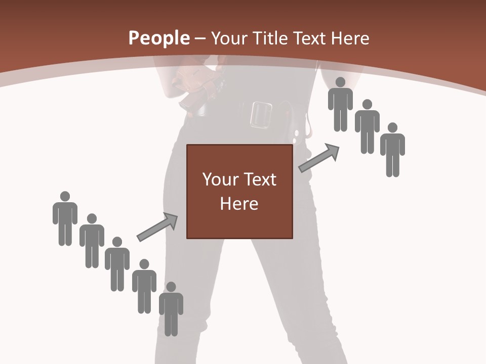 Pistol Standing Female PowerPoint Template