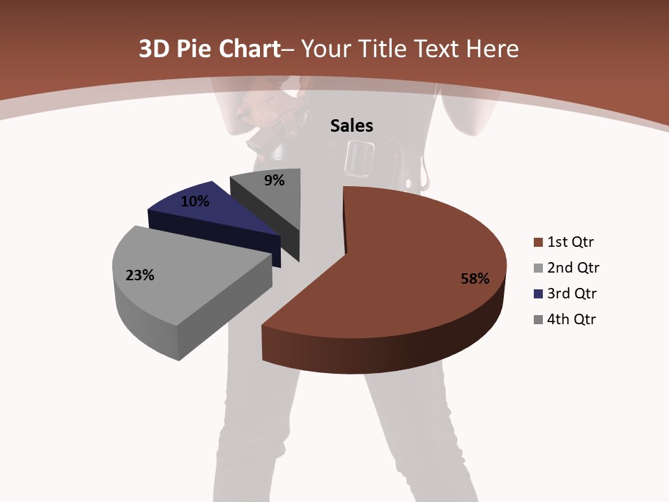 Pistol Standing Female PowerPoint Template