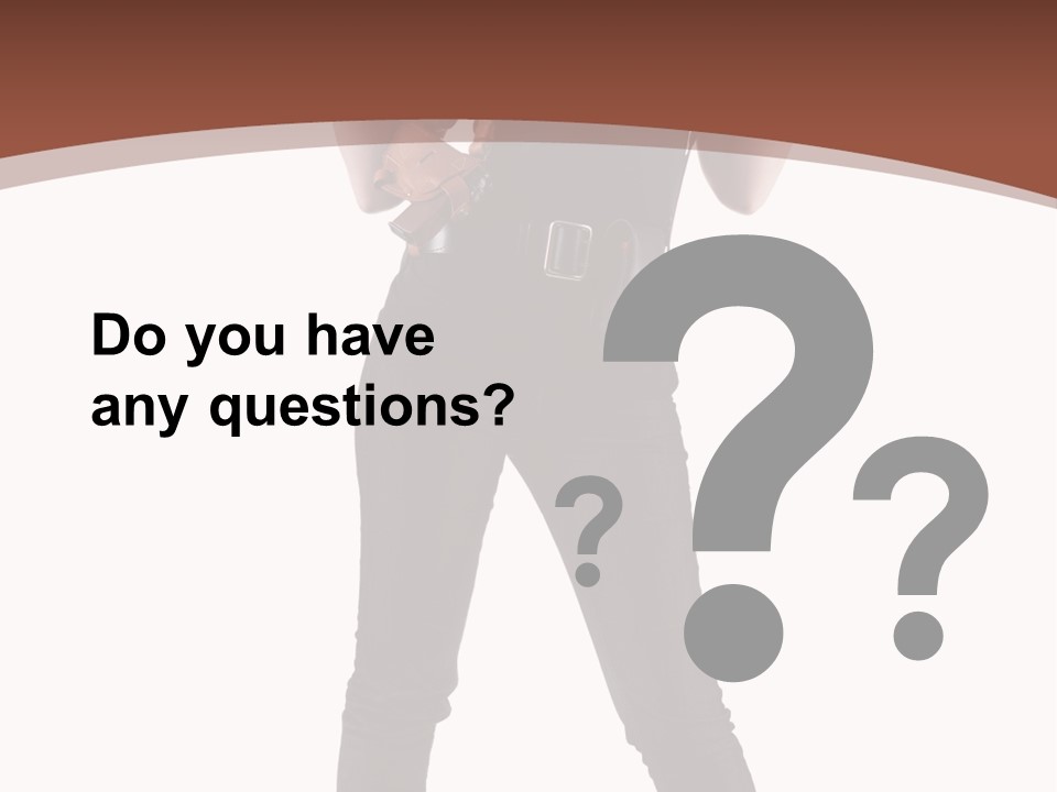 Pistol Standing Female PowerPoint Template