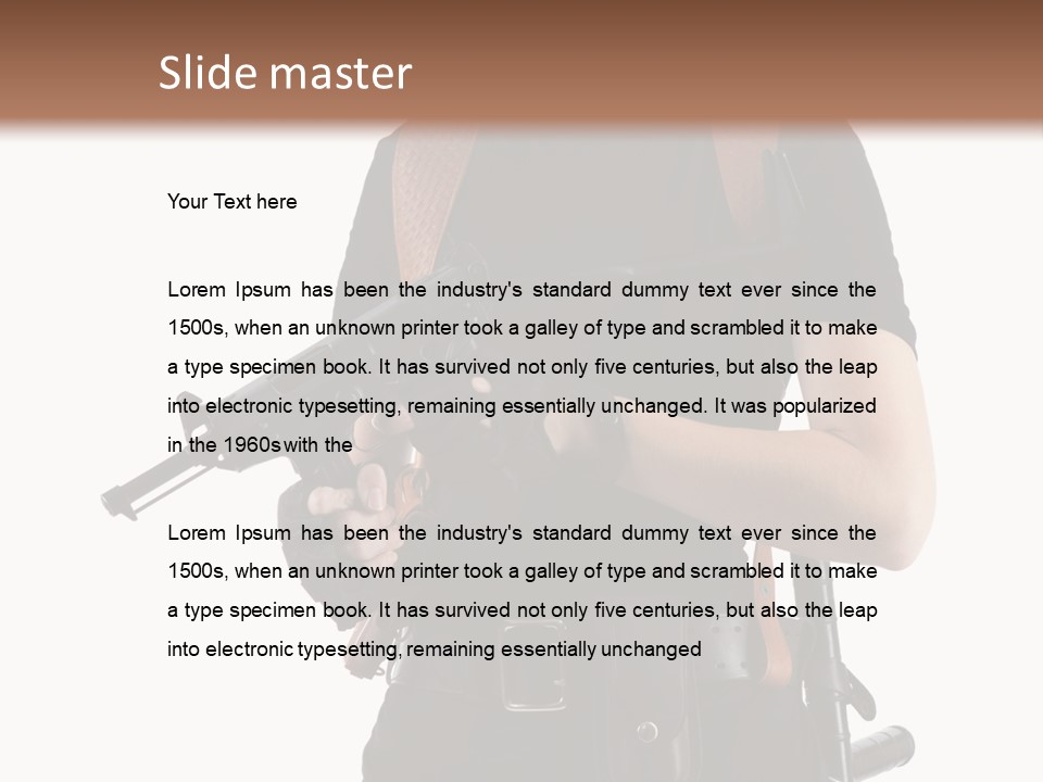 Arm Sunglasses Action PowerPoint Template