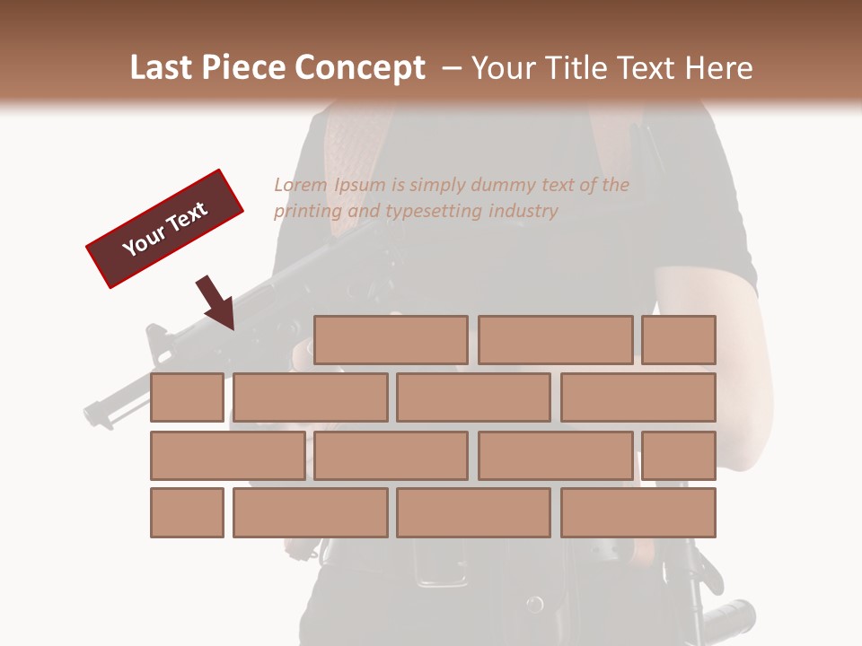 Arm Sunglasses Action PowerPoint Template