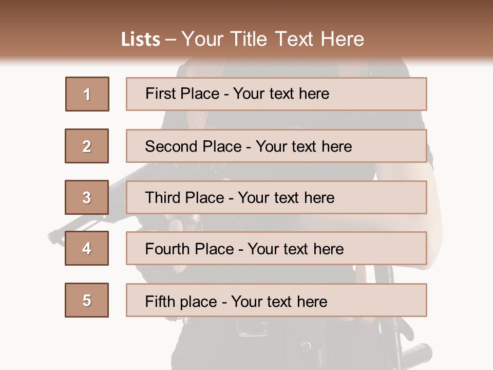 Arm Sunglasses Action PowerPoint Template