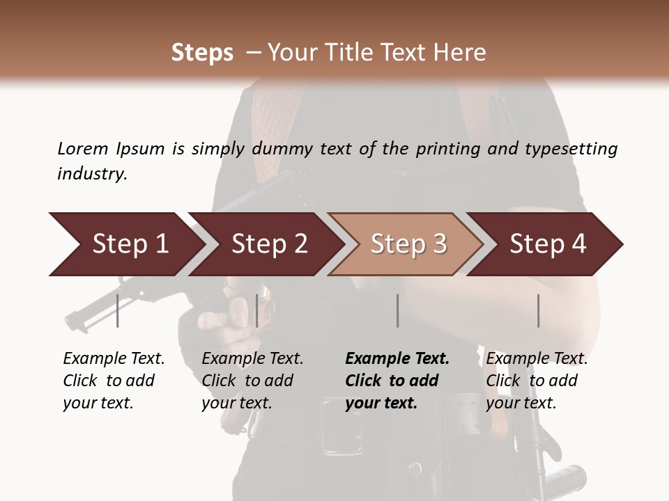 Arm Sunglasses Action PowerPoint Template